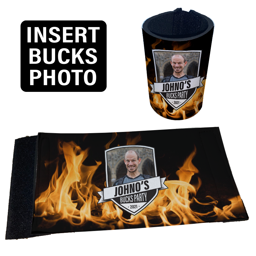 Bucks Photo Badge Bucks Party Velcro Stubby Holder Down to Party