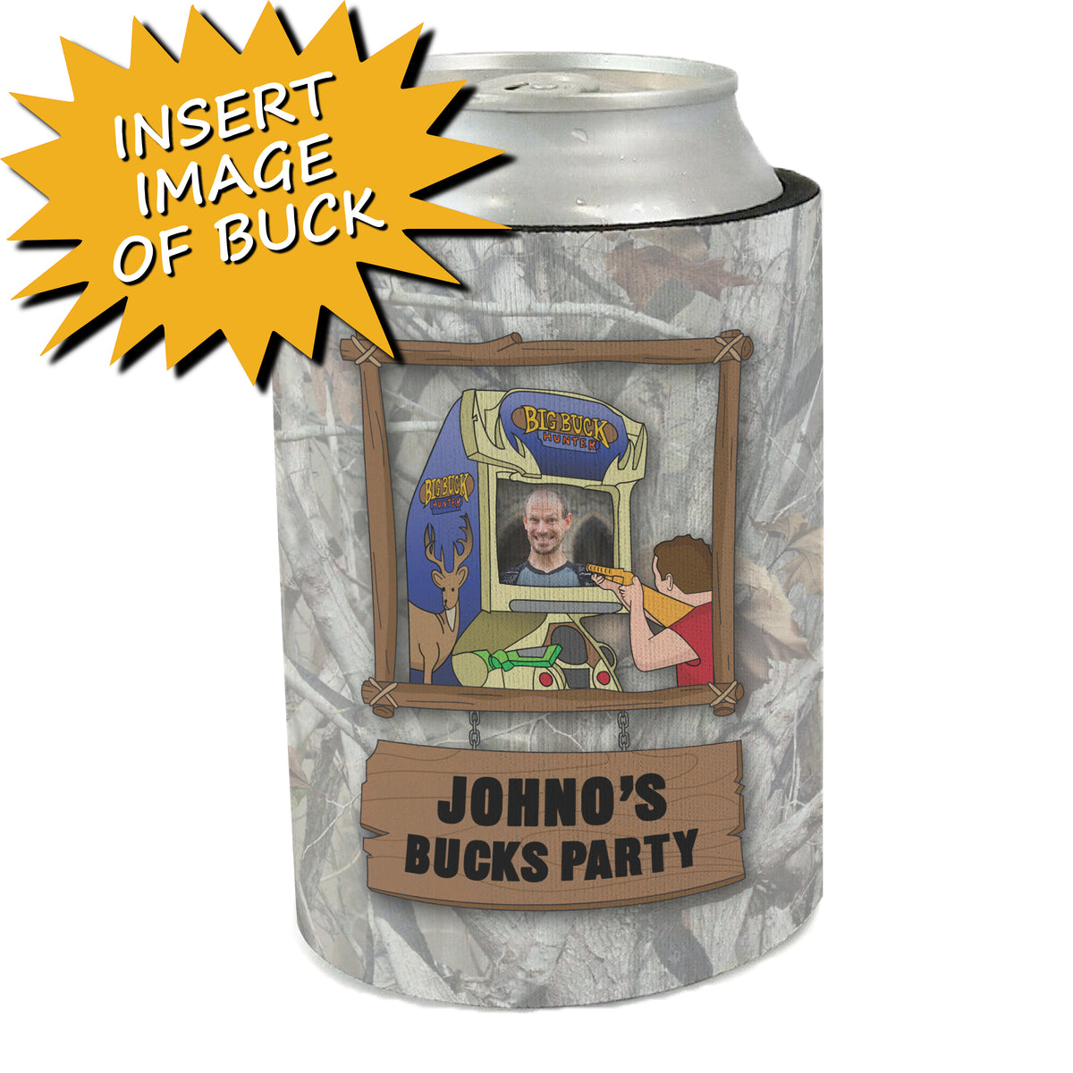 Big Buck Hunter Bucks Party Stubby Holder Down To Party Down To Party