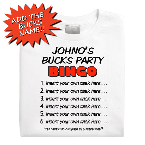 Bucks Party Bingo