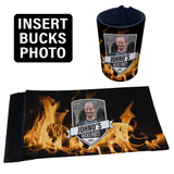 Fire Bucks Badge - Velcro Stubby Holder