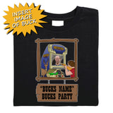 Big Buck Hunter Bucks Party black t shirt close